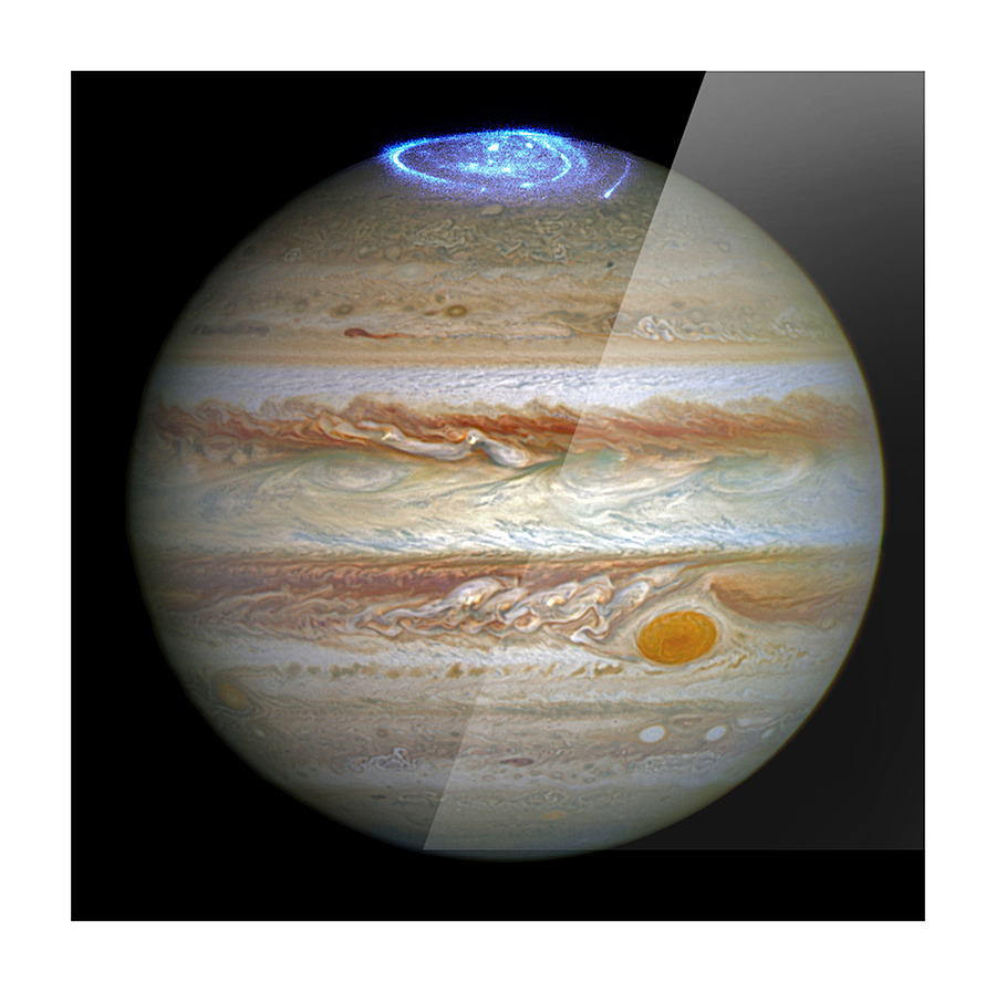 Auroras on Jupiter Picture Frame print