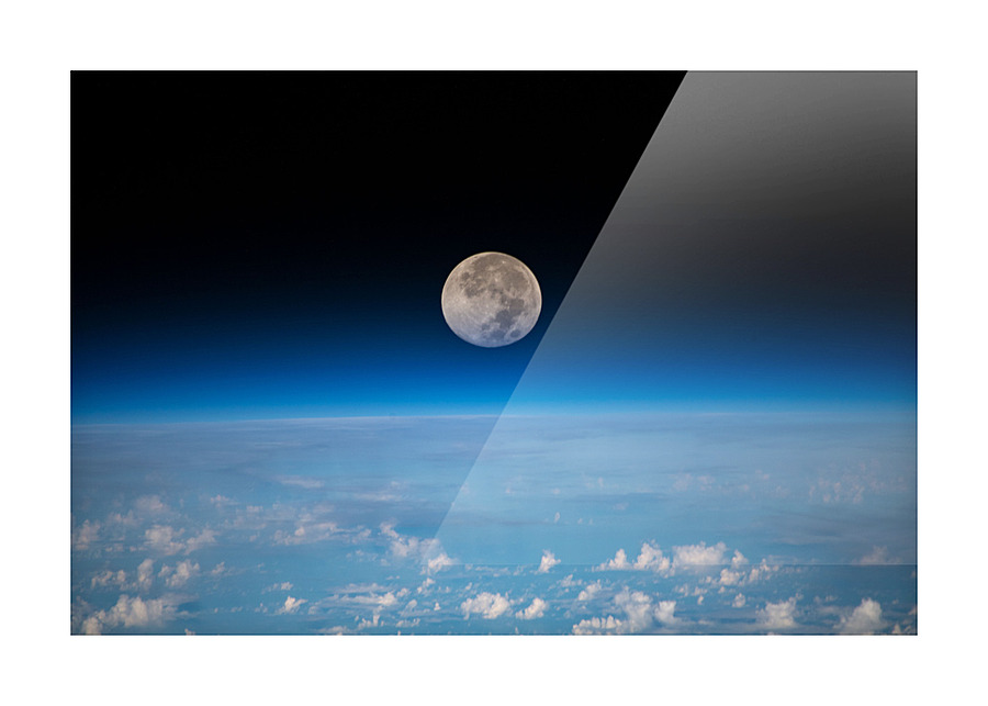 Moon from Space Picture Frame print