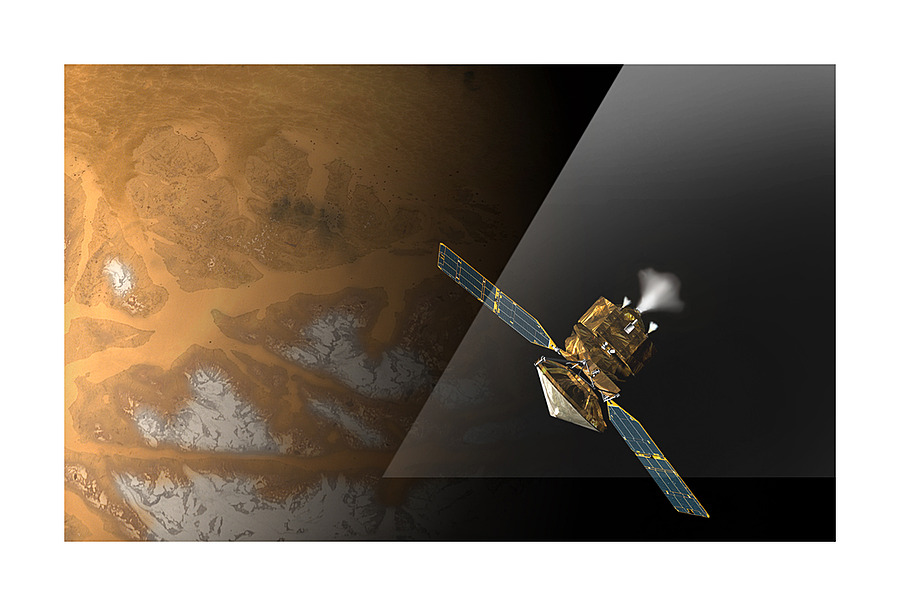 Mars Orbiter Picture Frame print