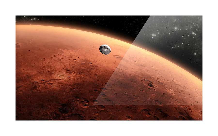 Curiosity Approaching Mars Picture Frame print