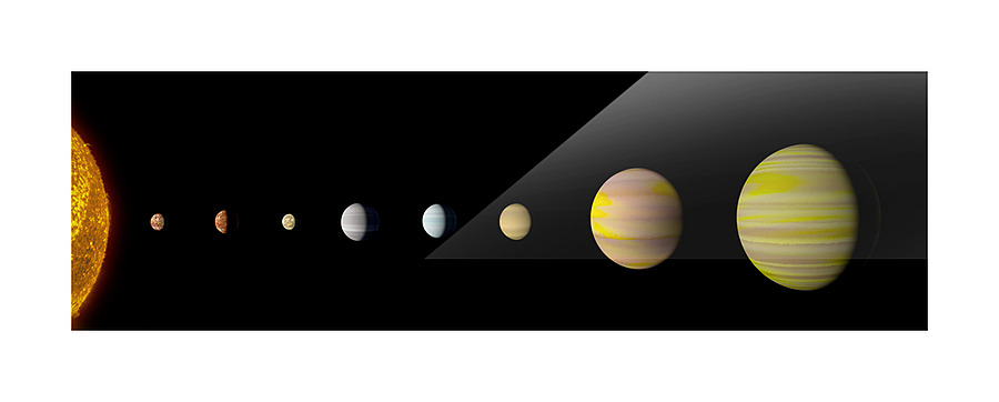 Eighth Planet Circling Distant Star Picture Frame print