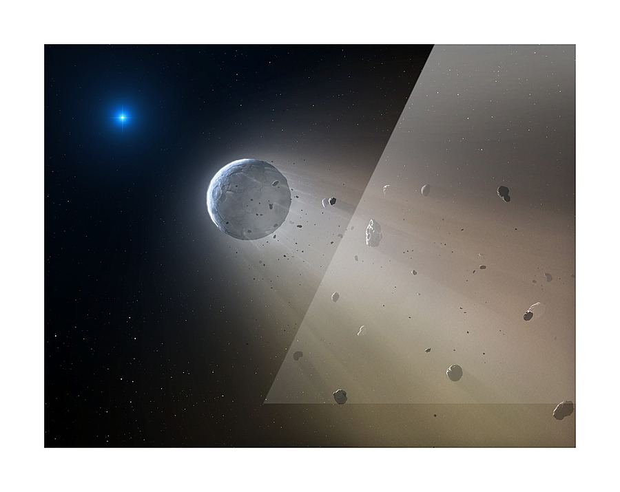 Disintegrating Asteroid Picture Frame print