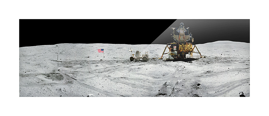 Apollo 16 Panorama Picture Frame print