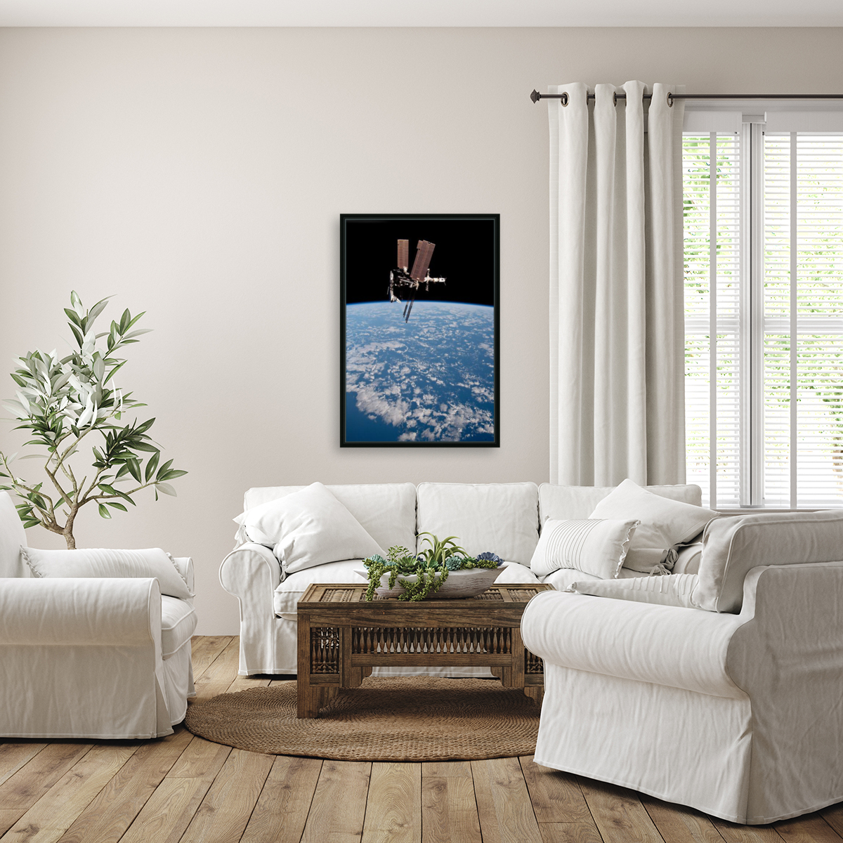 ISS and Docked Shuttle Reproduction