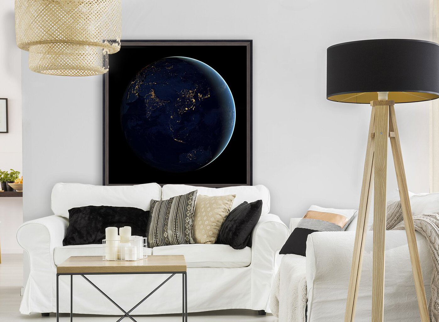 Earth at Night Reproduction