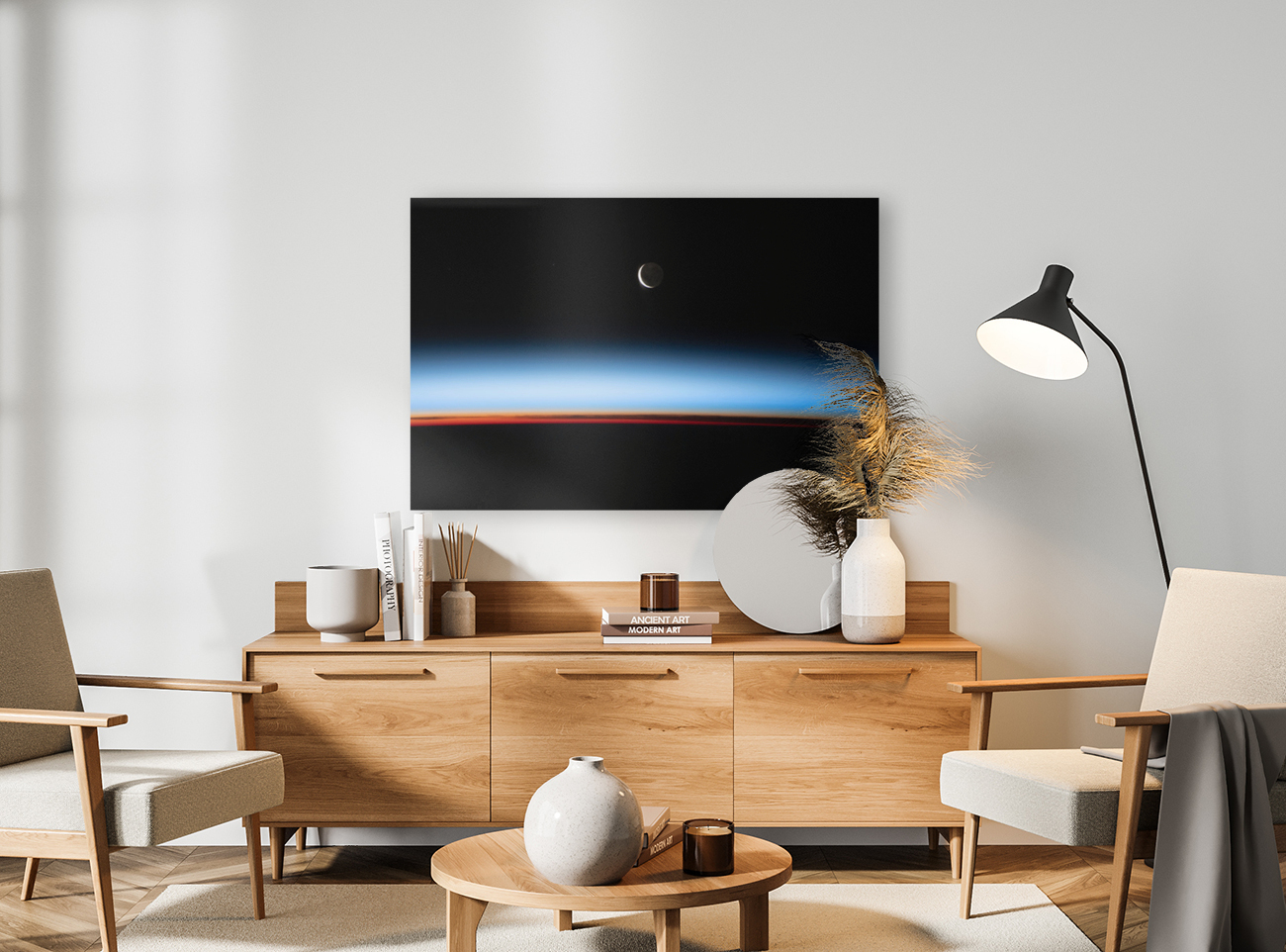 Magical photo of cresent Moon Reproduction