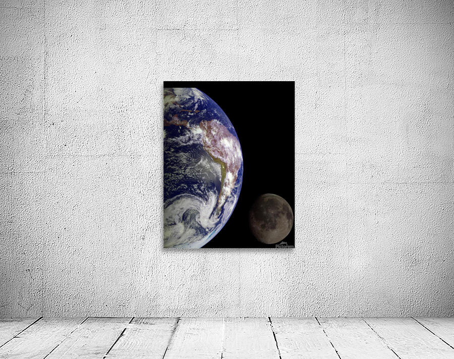 Earth and Moon Wall Preview