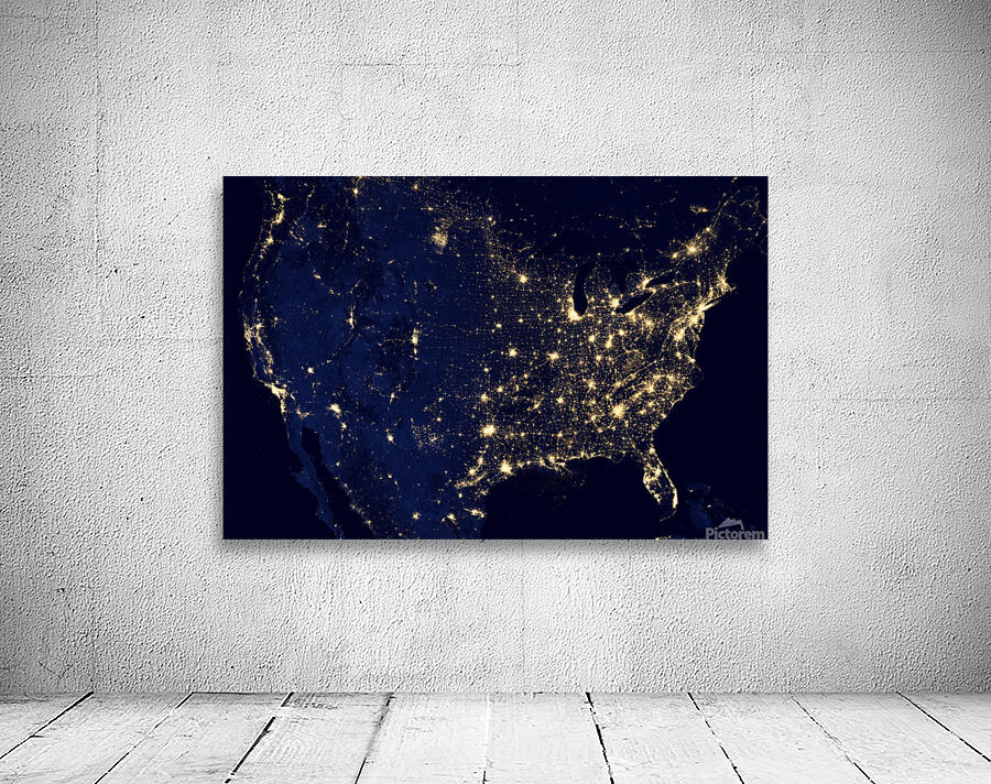 North America at Night Wall Preview