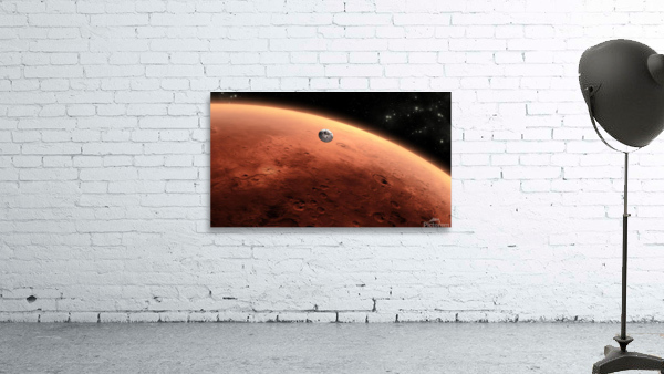 Curiosity Approaching Mars Wall Preview