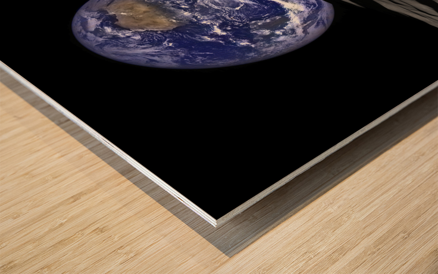 Earth as Seen from the Moon Wood print