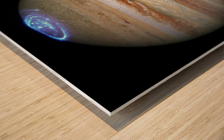 Auroras on Jupiter Wood print