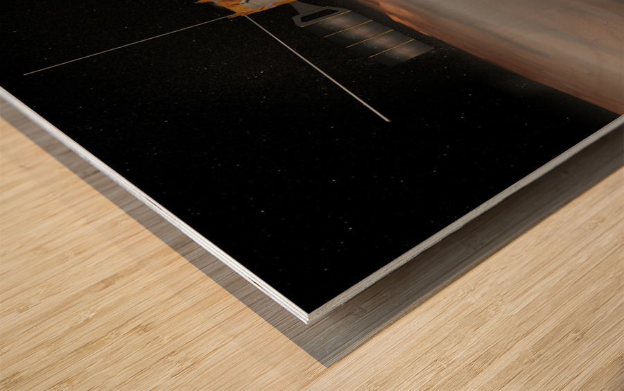 Mars Antenna Wood print