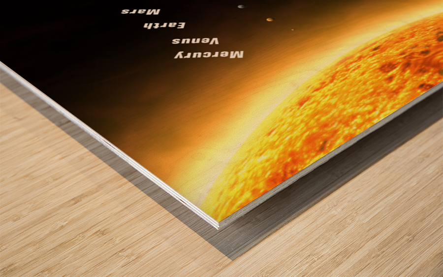 Planets of the Solar System Wood print