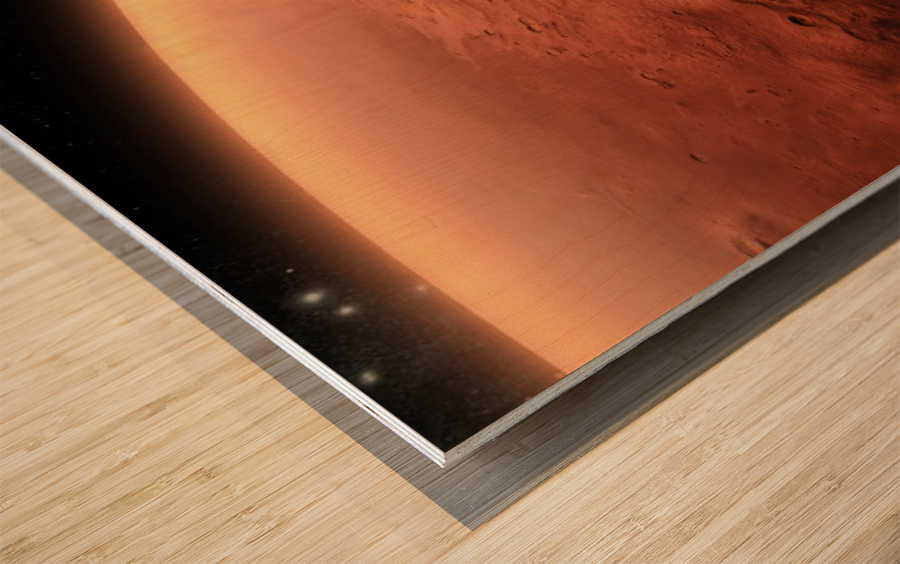 Curiosity Approaching Mars Wood print