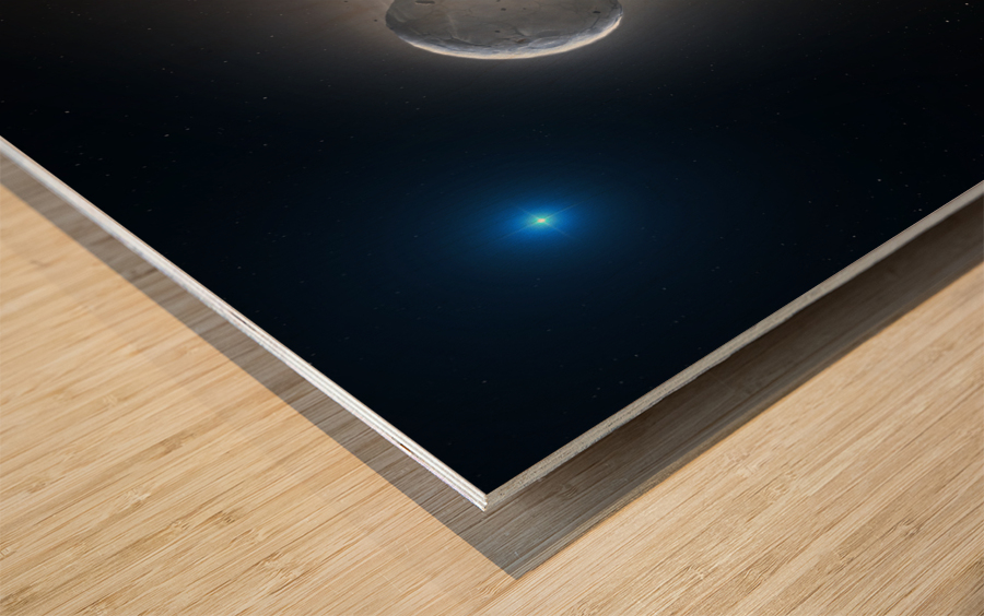 Disintegrating Asteroid Wood print