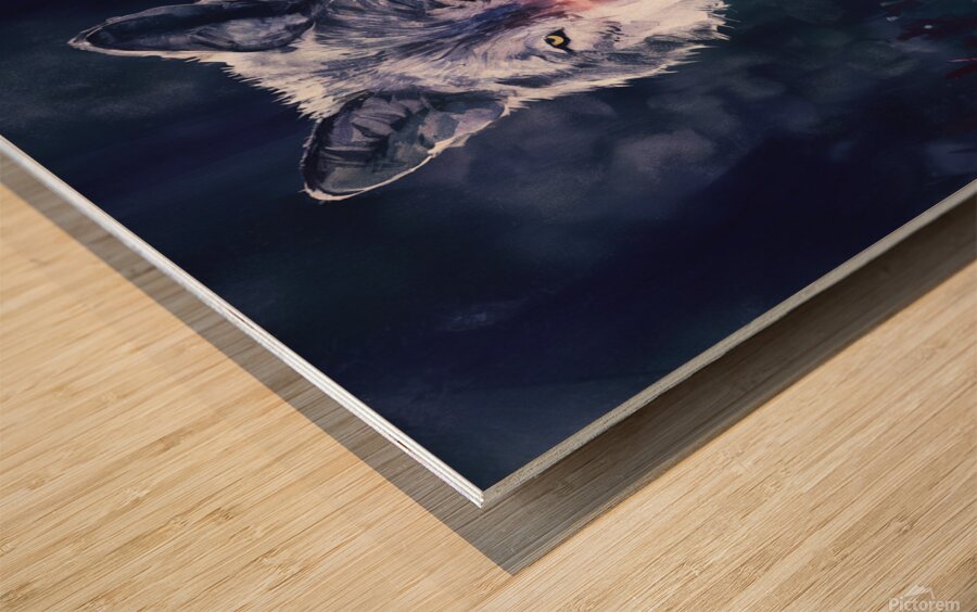 watercolor wildlife photo Wood print