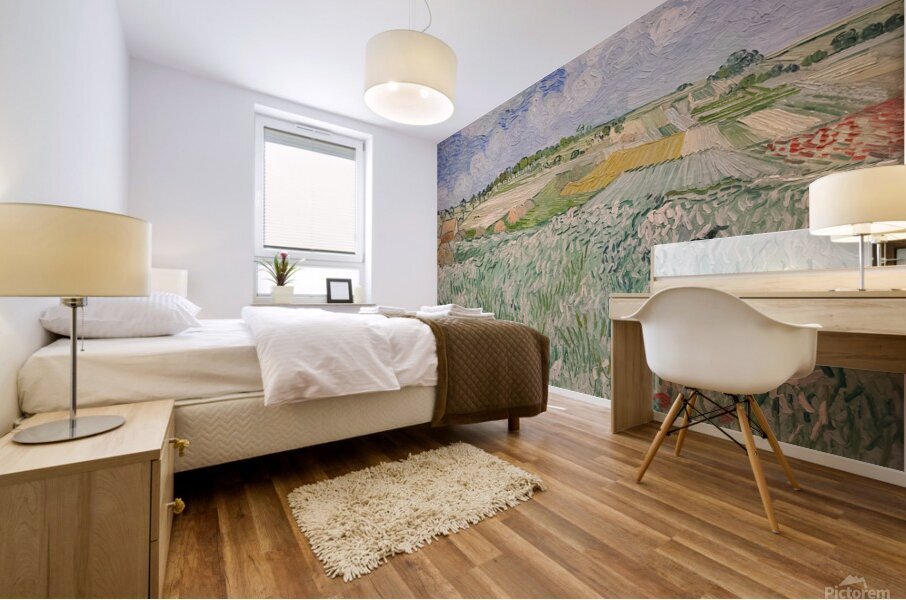 Plain near Auvers Mural print