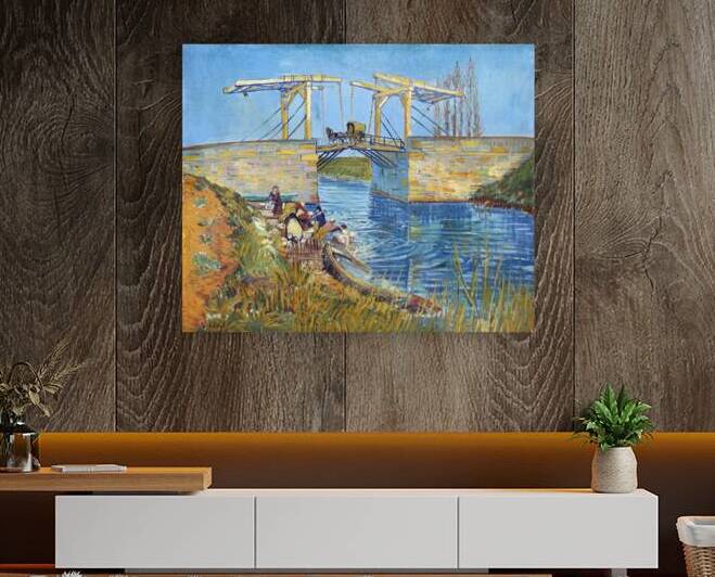 Vincent van Goghs The Langlois Bridge at Arles with Women Washing 1888 by Art Of Destiny