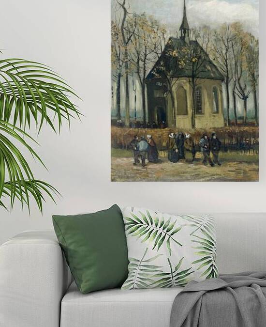 Vincent van Goghs Congregation Leaving the Reformed Church in Nuenen 1884 by Art Of Destiny
