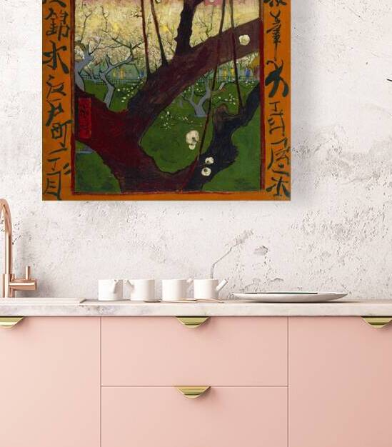 Vincent van Gogh - Bloeiende pruimenboomgaard- naar Hiroshige by Art Of Destiny