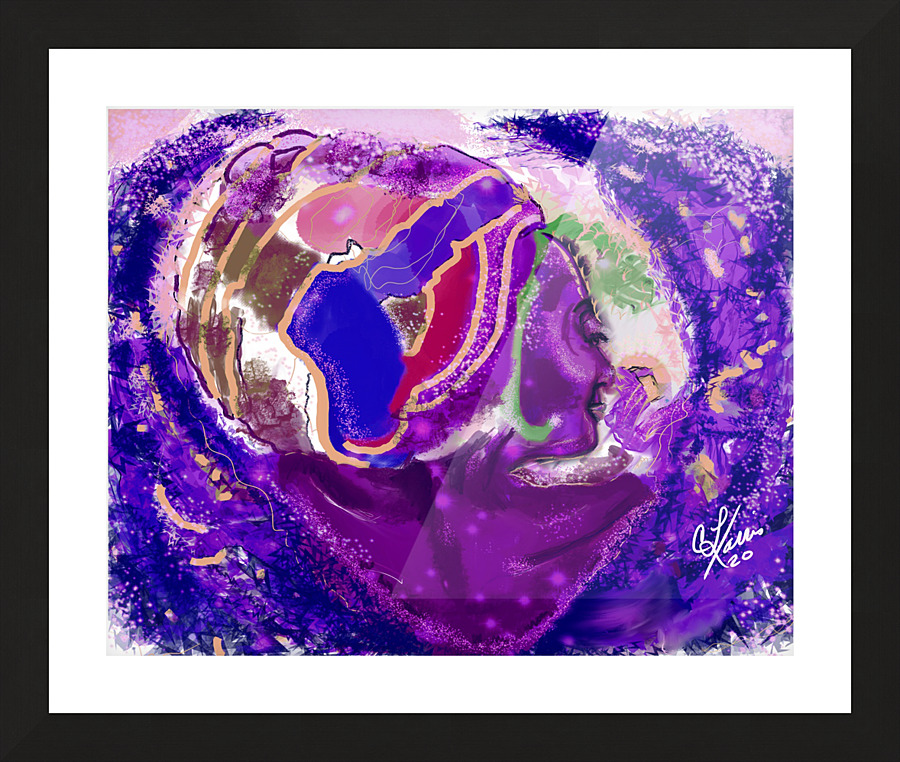 Purple Angel Picture Frame print