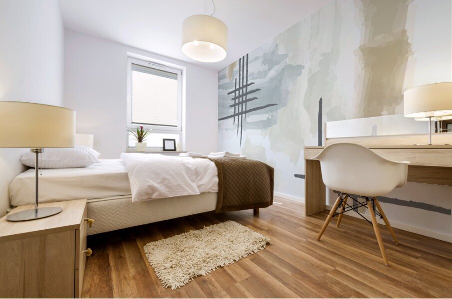 Abstract Warm Minimalism Mural print