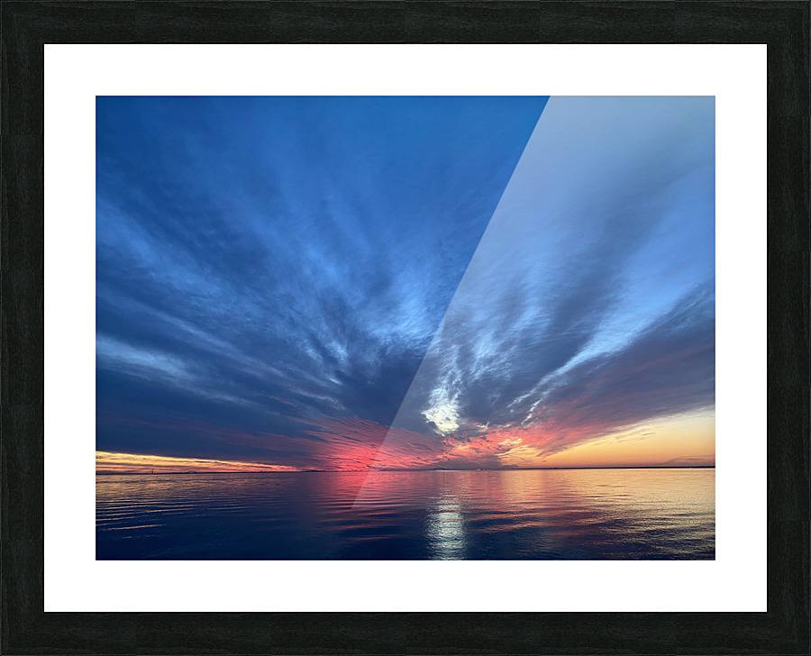 LONG ISLAND WINTER SUNSET 002 Picture Frame print