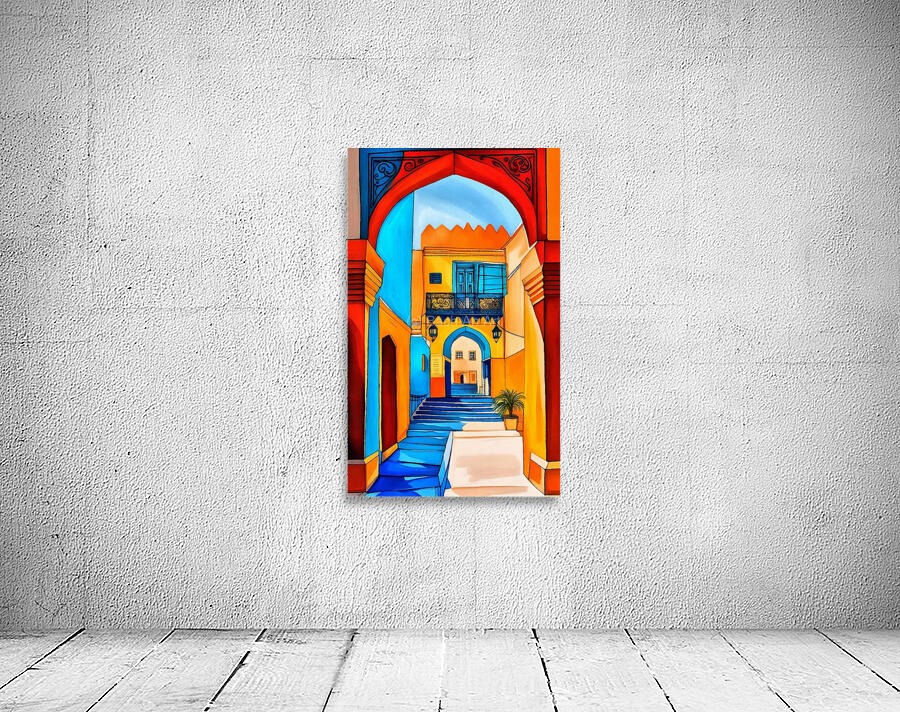 Morocco cityscape ink drawing 16k3 Wall Preview