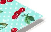 Cherry Dot Mint HD Metal print