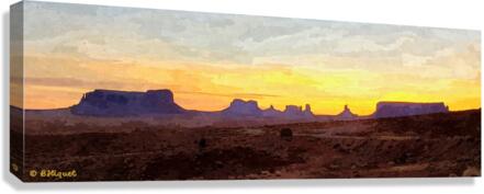 Monument Valley Sunset 2 Canvas Print