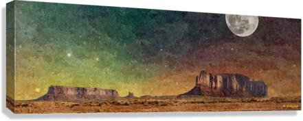 Monument Valley Moon Canvas Print