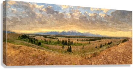 Grand Tetons Wideangle Canvas Print
