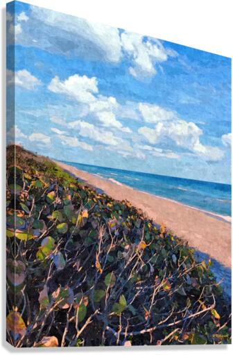 A View Up The Beach Canvas Print