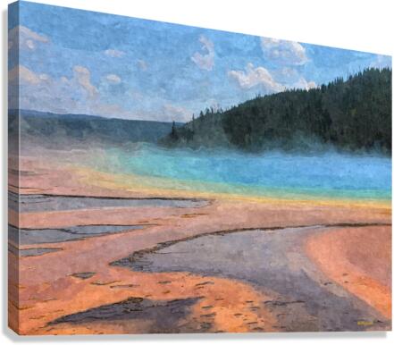 Grand Prismatic Ground View Canvas Print