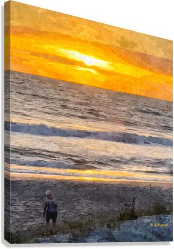 Sunrise Beach Walk Canvas Print