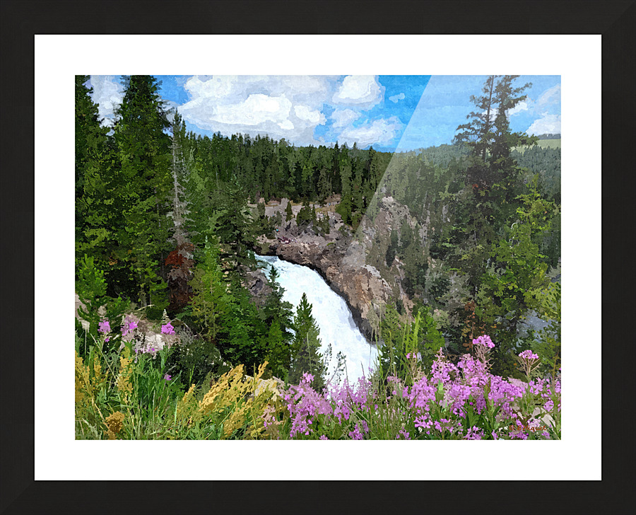 Yellowstone Waterfall - Upper Falls Picture Frame print