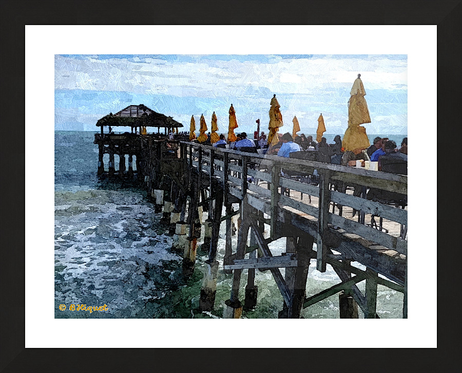 Cocoa Beach Pier Picture Frame print