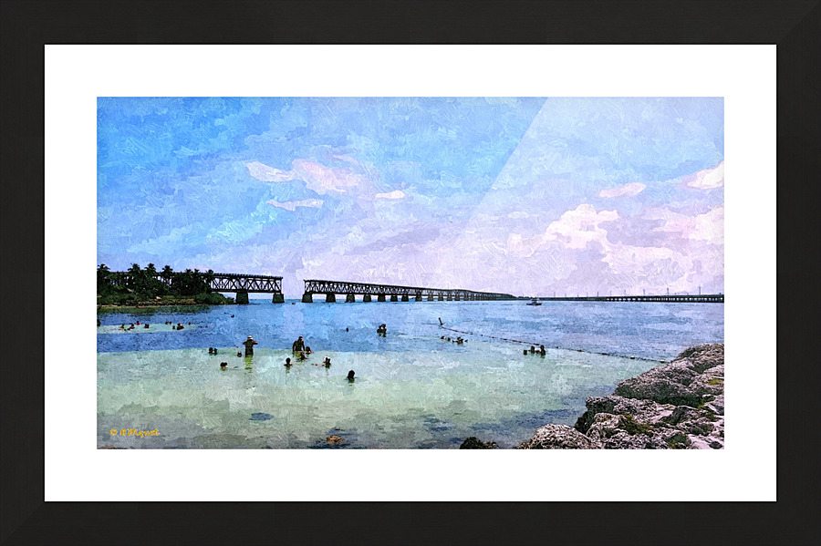 Florida Keys Broken Bridge Picture Frame print