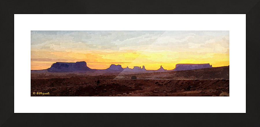 Monument Valley Sunset 2 Picture Frame print