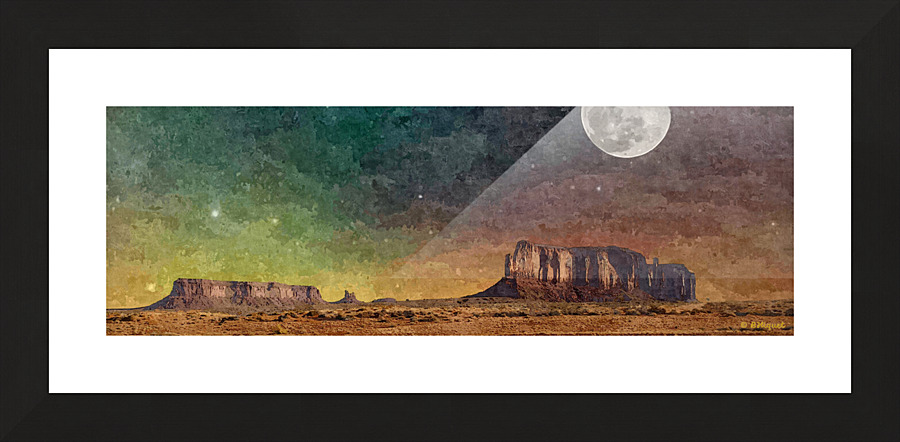 Monument Valley Moon Picture Frame print