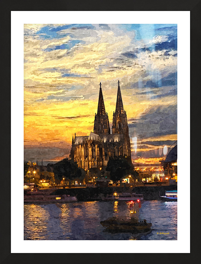 Cologne Cathedral Sunset Picture Frame print