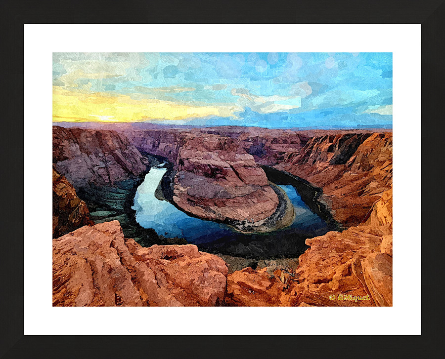 Horseshoe Bend Sunset Picture Frame print