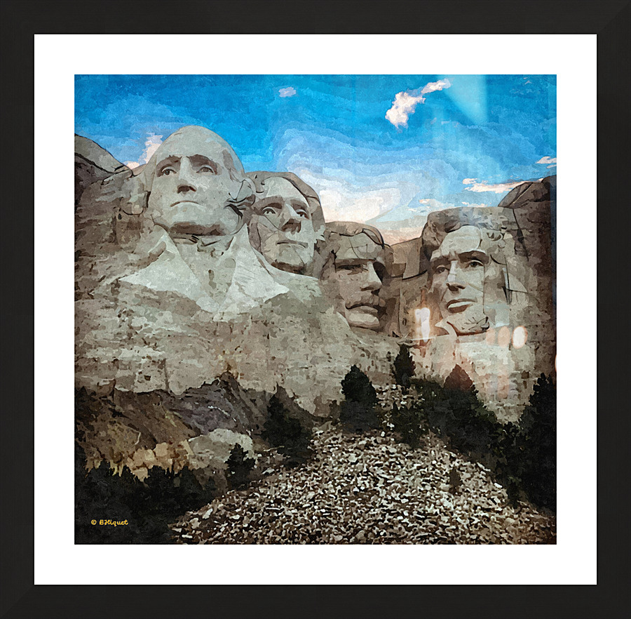 Mt Rushmore Picture Frame print