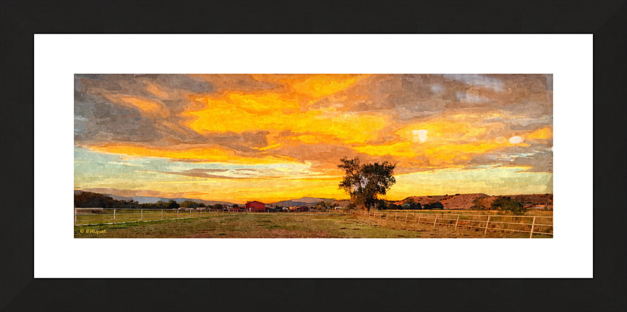 Country Sunset  Picture Frame print