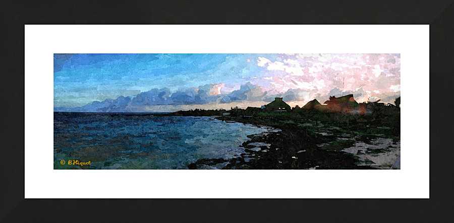 Cancun Beachfront Picture Frame print