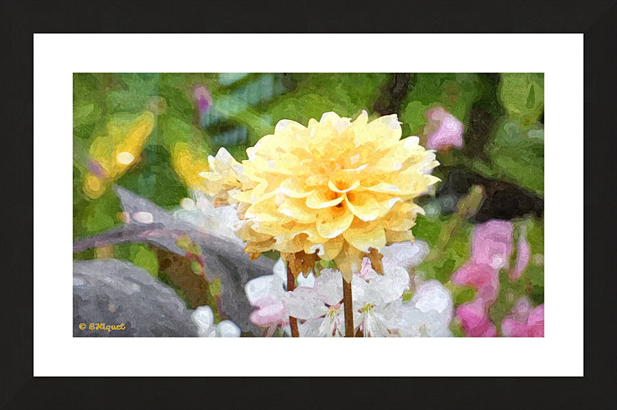 Yellow Flower Picture Frame print