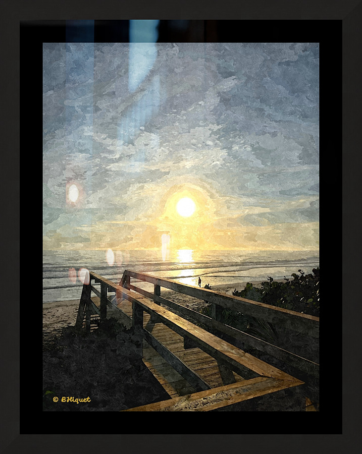 Beach Boardwalk Picture Frame print