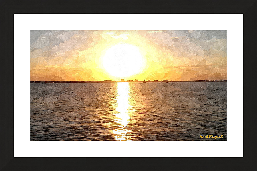 Big Sunset Picture Frame print