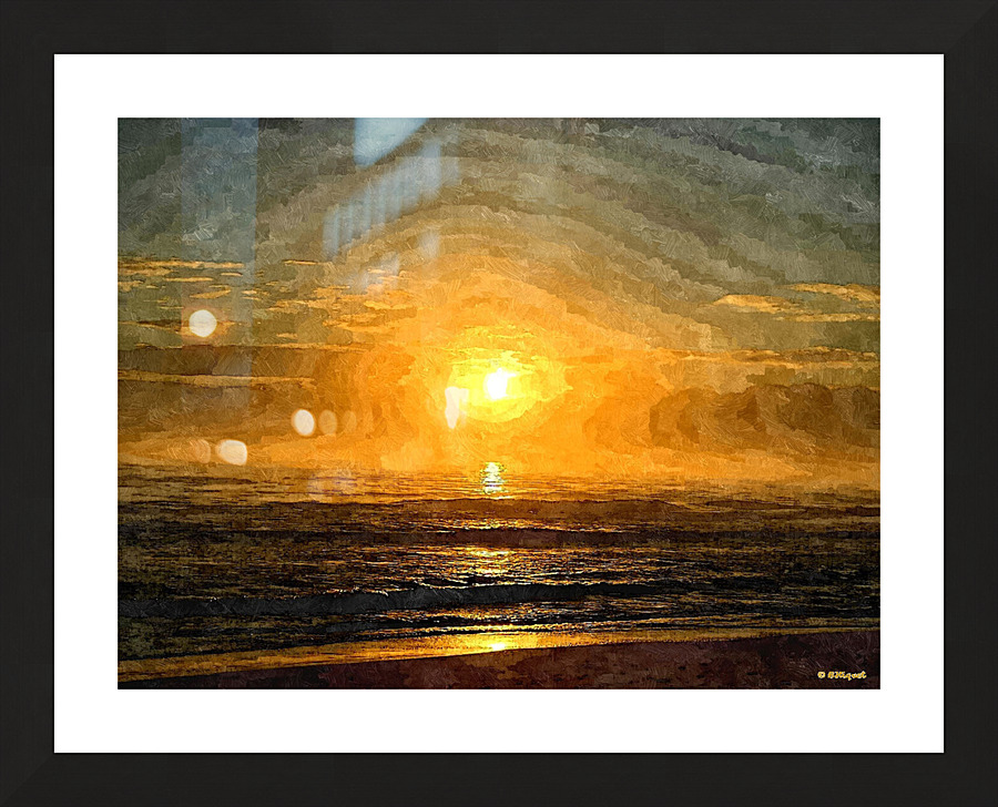  Beach Sunrise 4 Picture Frame print