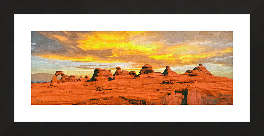 Arches at Sunset Picture Frame print